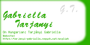 gabriella tarjanyi business card