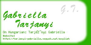 gabriella tarjanyi business card